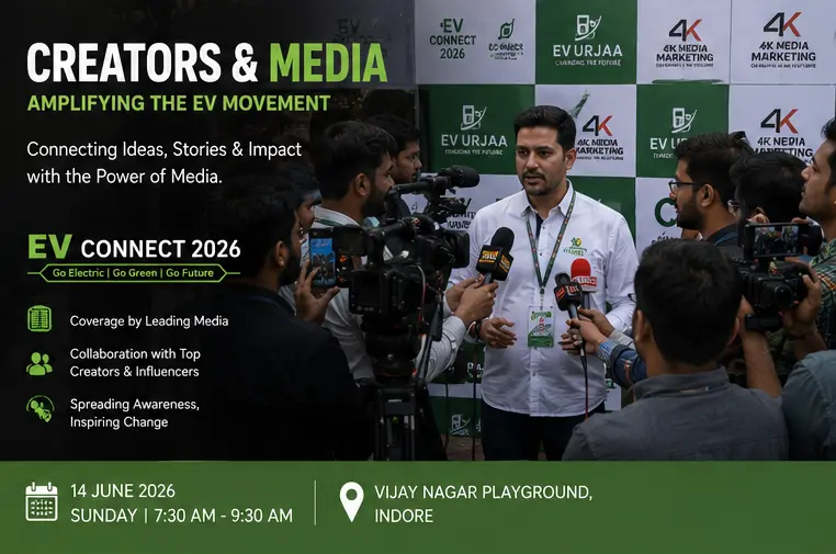 EV creators and media covering the rally live